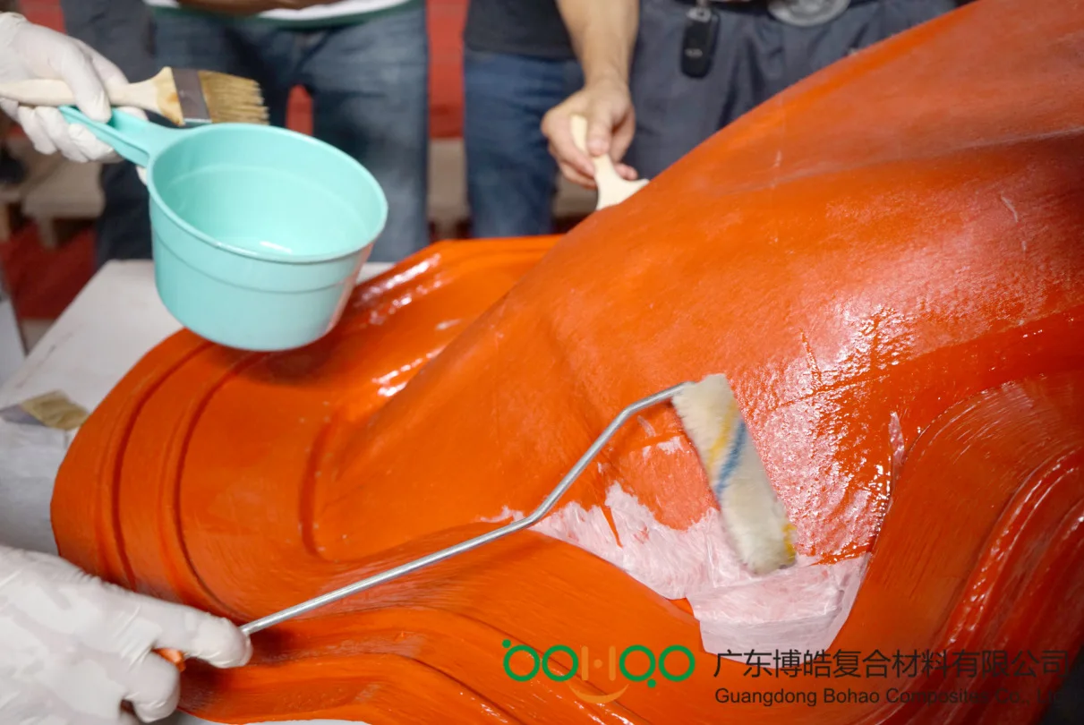 Easy operation and cleaning fiberglass  tool rollers for FRP composites handy layup process and paint roller