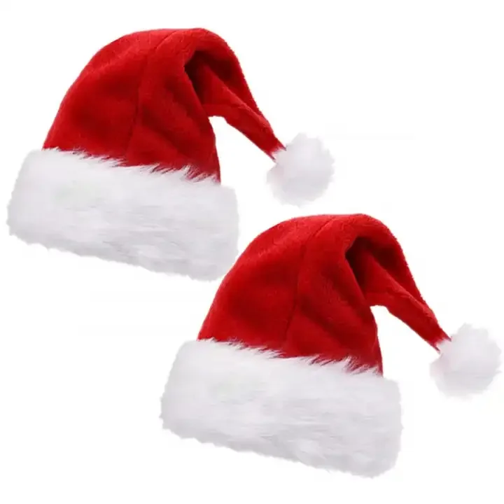 Wholesale Christmas Hat Xmas Hat Holiday for Adults Unisex Santa Hat For Party Supplies