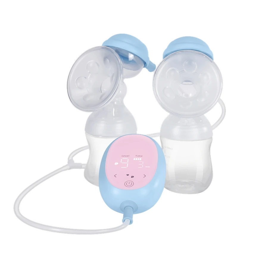 Electric breast pumps nipple suction milk pump double bottle for women milking machine