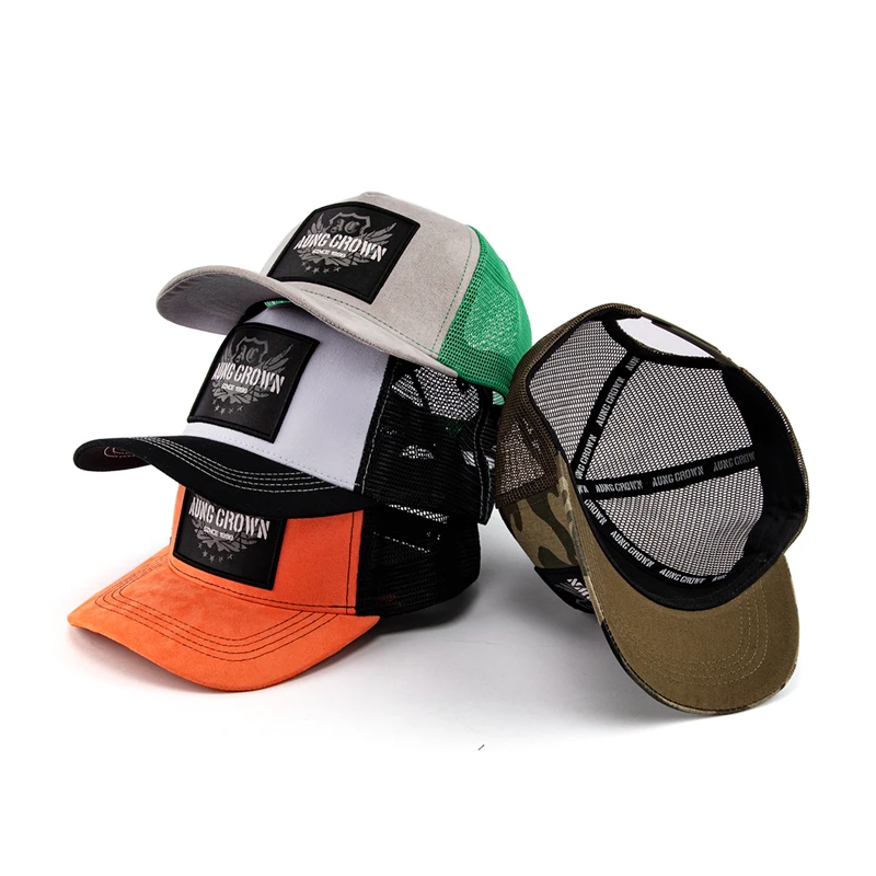 OEM Wholesale Price 5/6 Panel Men Mesh Baseball Caps Custom Embroidery Logo Adjustable Size Cotton Trucker Hats