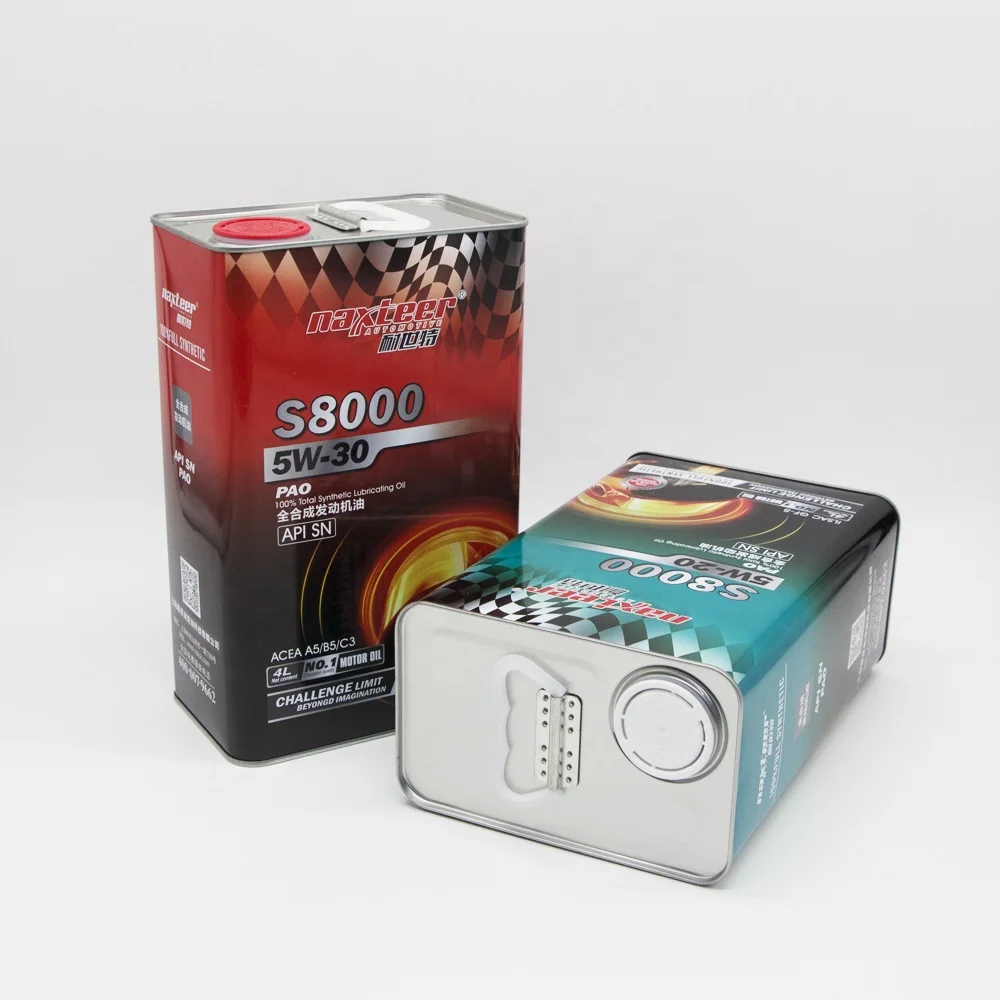 Empty Engine Oil Can 4 Liter Litre square Motor Tin Cans Container