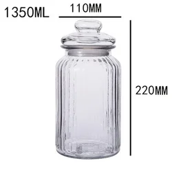 Airtight Glass Food Honey Bottle Pickle Wine Kimchi with Lid Small Storage Jar Household Kitchen Supplies