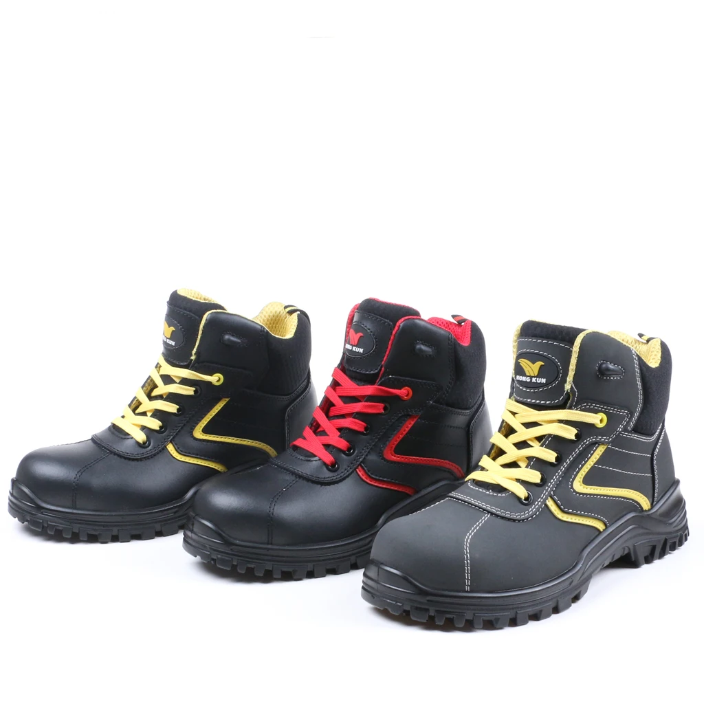 Anti static construction work boots outdoor safety shoes men steel toe