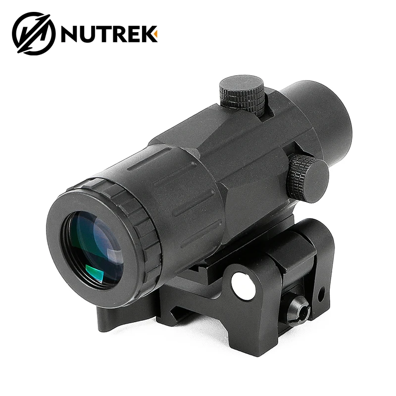 NUTREK OPTICS ECHO Tactical 3X Magnifier Scope with Flip to Side QD Mount combo for Holographic Red Dot Sight