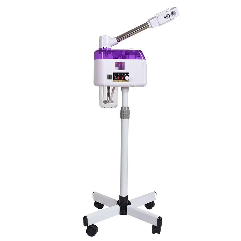 White-Purple nano mist spray  facial steamer cold hot with 2 tube