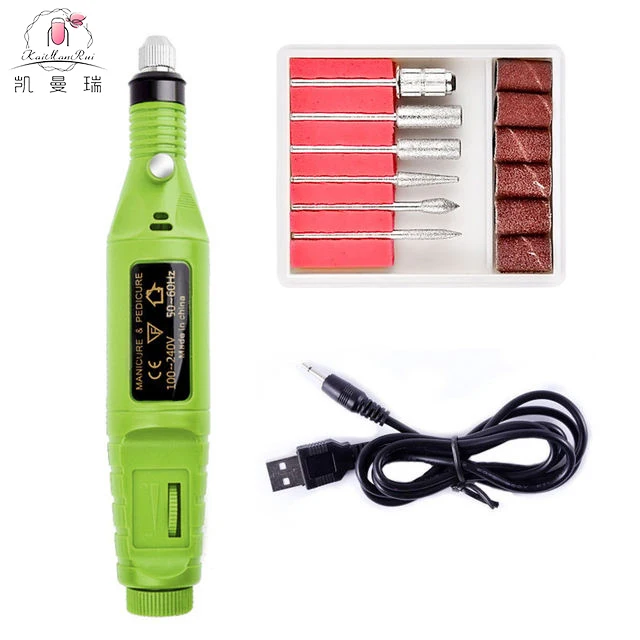 Wholesale Factory Price Nail tools mini electric nail sander usb portable pen electric nail grinding to remove dead leather case