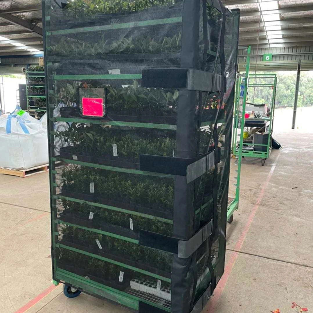 UV-proof breathable pallet wrap for plants trolleys