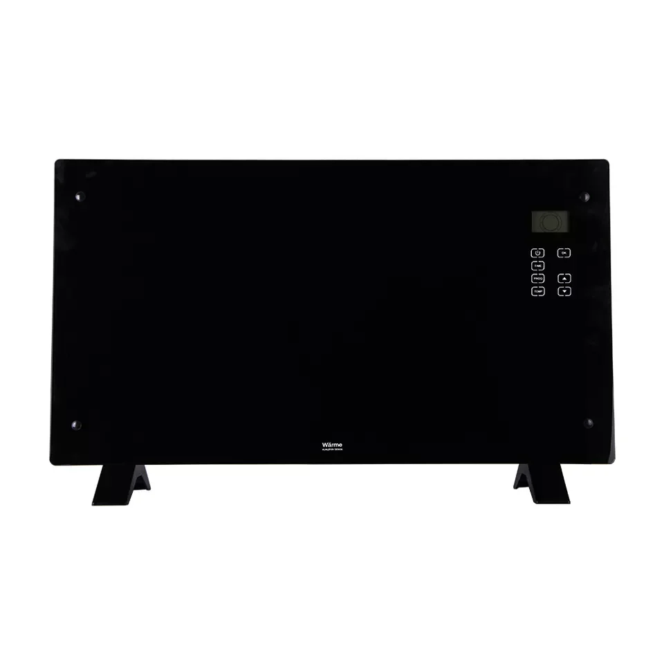 2022 Newly Design Electric Wall Infrared Panel Heater Convector Radiator with WIFI Ce Erp Approved Glass Mounted Aluminum Black