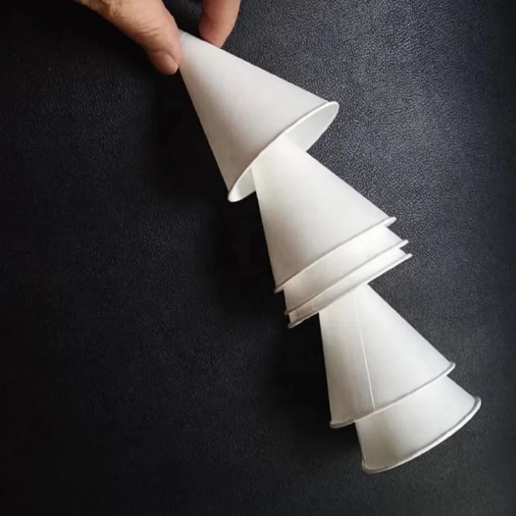Hot Sale 4 Oz 4.5 Oz 6 Oz White Cone Water Paper Cups Disposable Snow Cone Cup Wholesale
