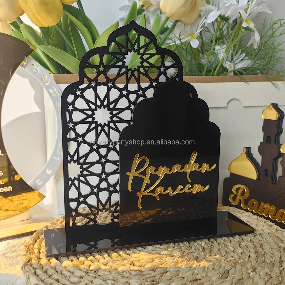 Novelty  ramadan decorations 2025 Muslim decoration Acrylic Ramadan Kareem  Islamic Gift Table Decor