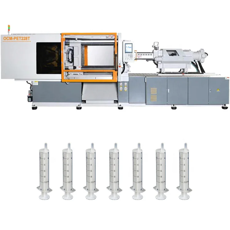 OUCO 228T Fast Speed High Output Small Hydraulic Servo Injection Molding Machine  for Syringes