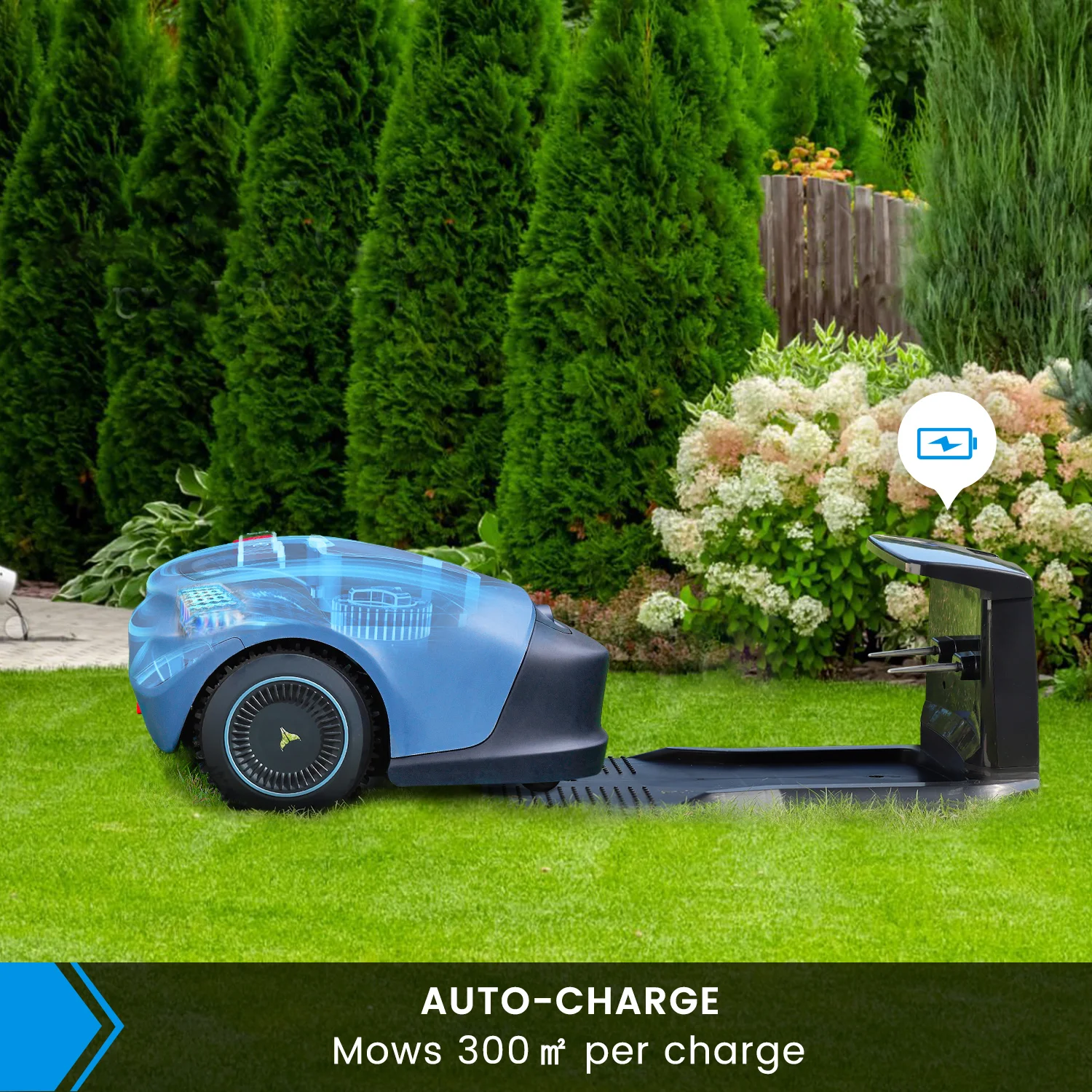 AKX M18e  Electric Robot Lawn Mower 24V Home DIY Efficient Self-Propelled Cordless GPS Cutting for Grass