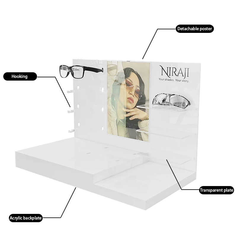 Custom Eyewear  Display Stand Sunglass Displays Countertop glasses Cosmetic Display Stand