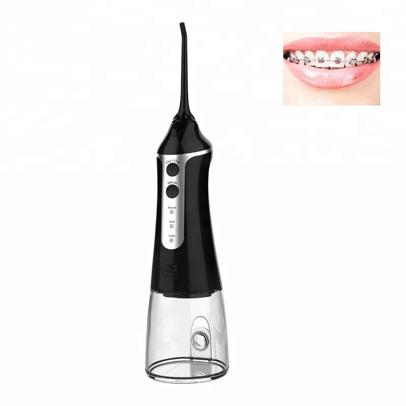 Multifunction Manual Wireless Oral Irrigator Water Flosser With Replaceable Nozzle for Adult with Orthodontic tip