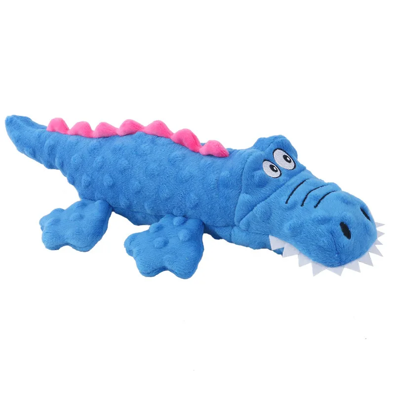 Stock Squeaky Pet Toy Crocodile Plush Pet Toys Durable Chew Teeth Cleaning Pet toy factory
