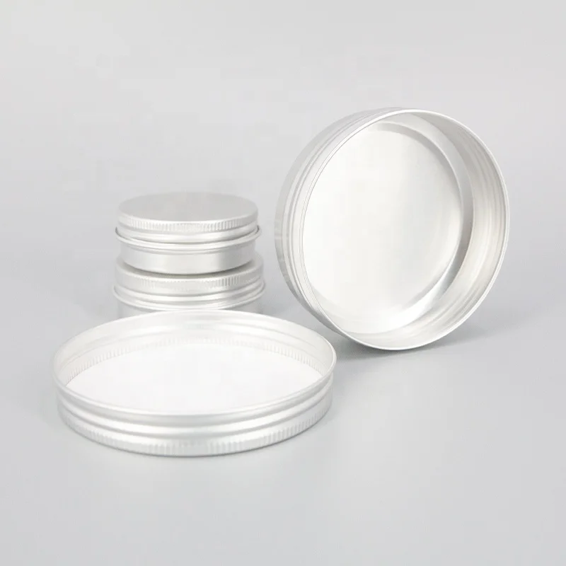 Wholesale empty round aluminum box packaging can facial cream tin aluminum container jar with screw lid