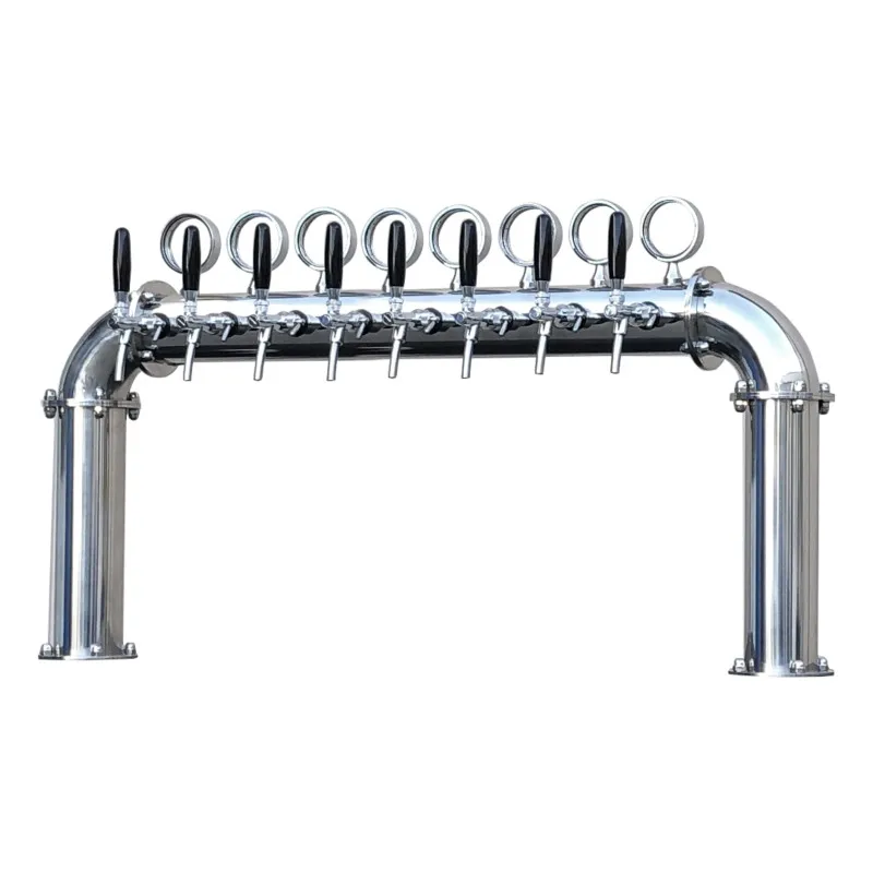 Wholesale U Tower Stainless Steel 8 Tap Tower 102mm Beer Dispensing Equipment Draft Beer Tower (White)