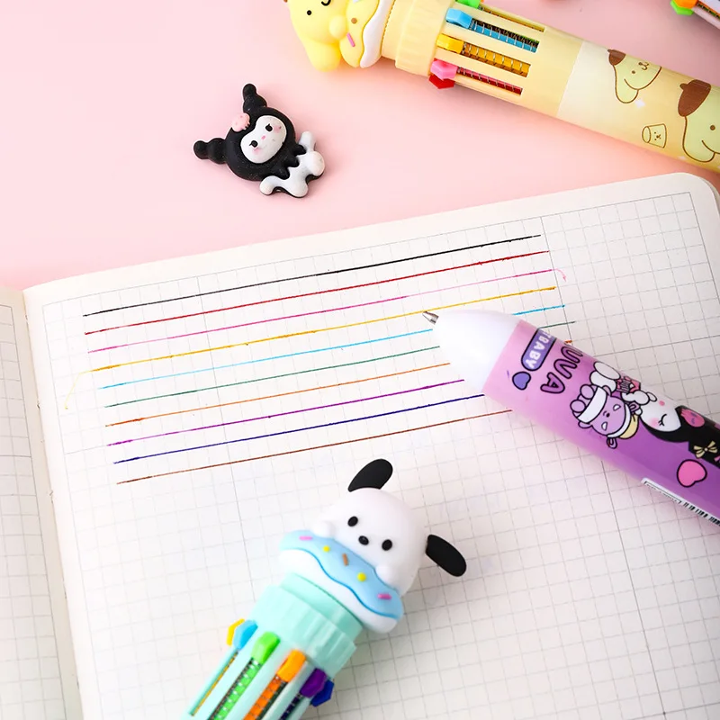 Top Selling Pressing Neutral Pen Cute Pochia Signature Pen Sets HK Ballpoint 0.7mm Colored Pen Kids Students Sanri Stationary