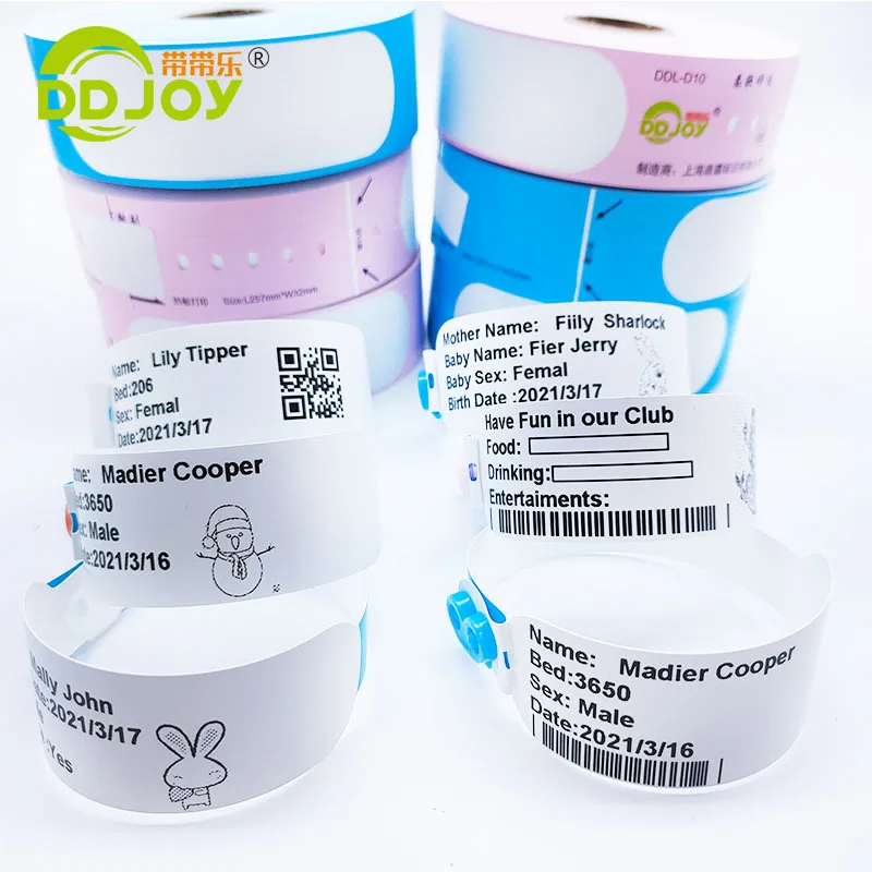 Thermal Transfer Printing Hospital Disposable Identification Band Medical Wristbands Patient Id Band Wristbands For Adult