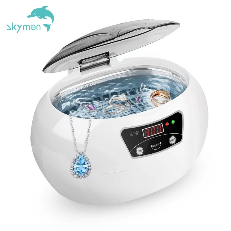 Skymen wholesale JP-890 600ml 35W protective pulse pump component pvc mold ultrasonic purple jewelry cleaner