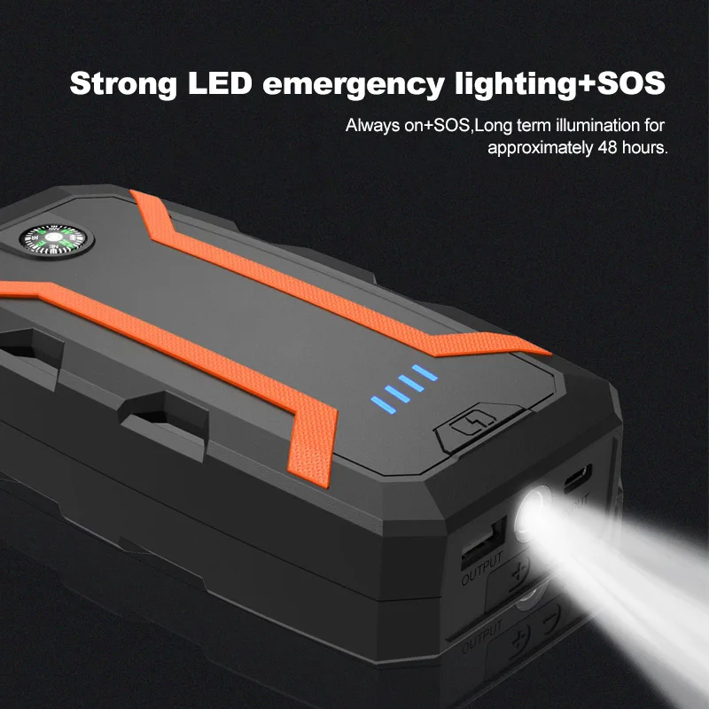 Jump Starter 12v High Power Car Jump Starter Power Bank / Multi-Function Portable Lithium Battery Car