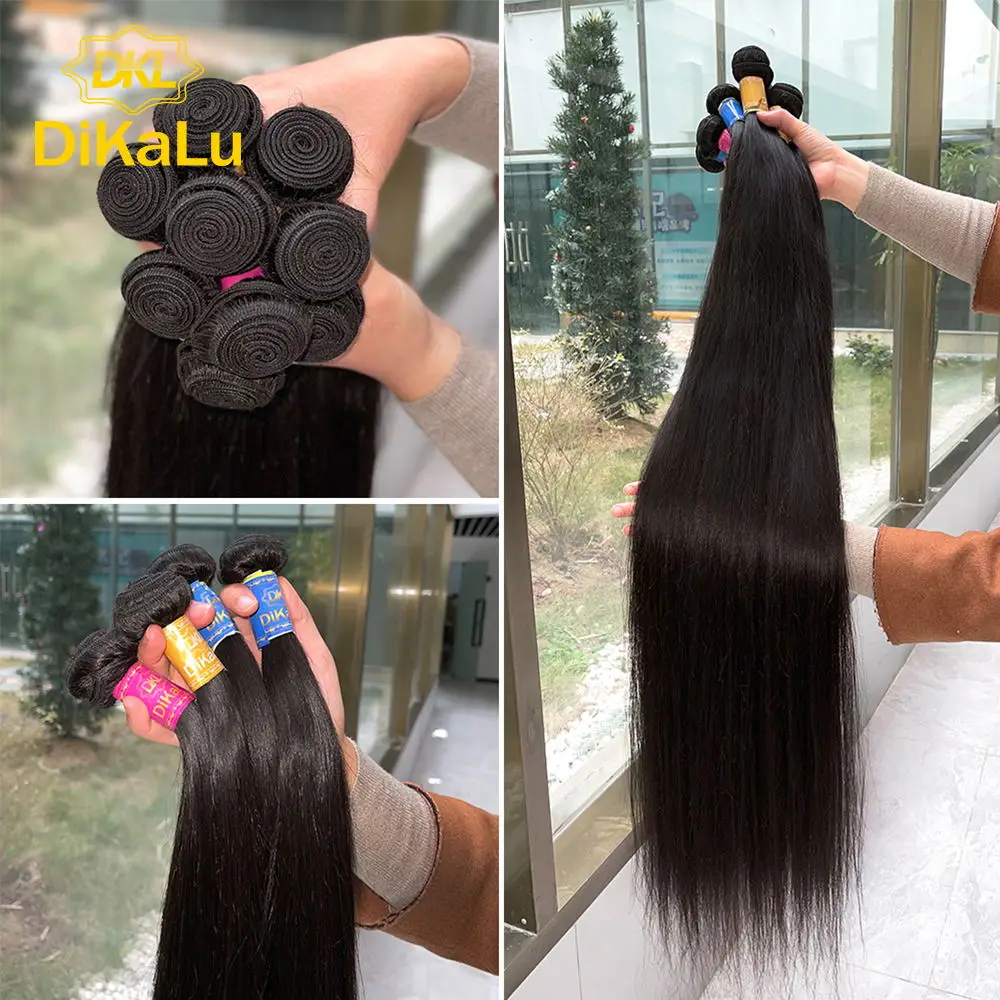 
DKL Wholesale 46 Inch Original Virgin Brazilian Hair Bundle,Brazilian Human Hair From Young Girl, Raw Mink Brazilian Hair Bundle 