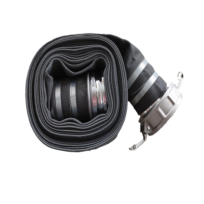 Chinese Supplier high quality 6 inch TPU High pressure black mining hose with CE couplings