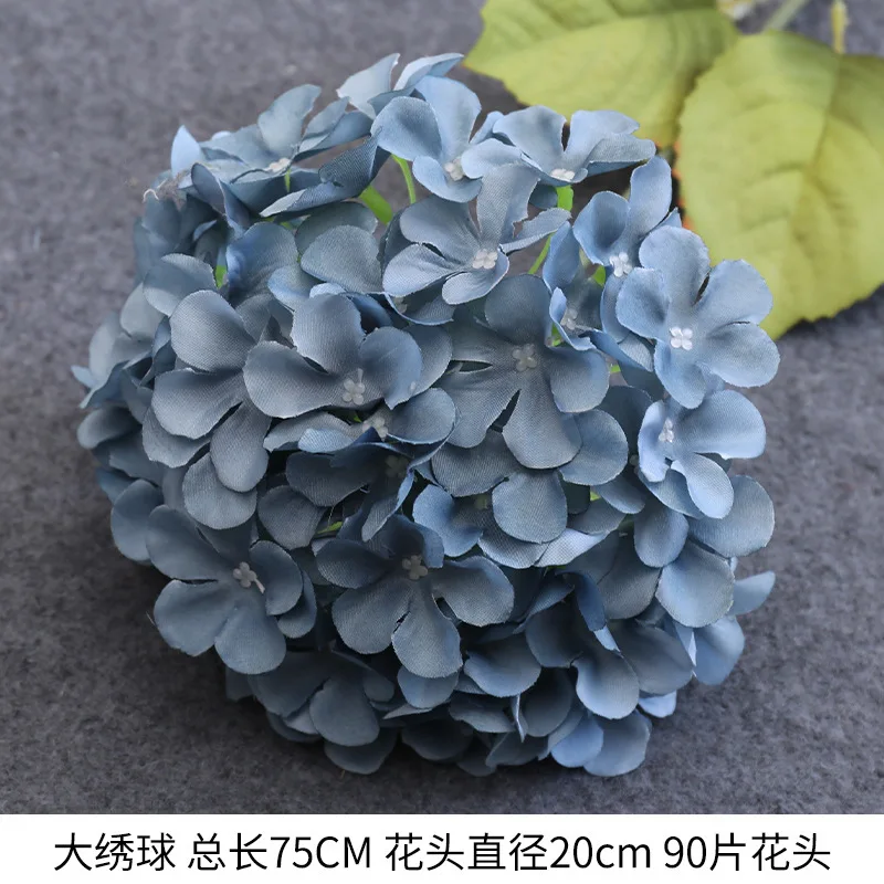 Wholesale Decorative Flowers And Plants Real Touch Preserved Dried Hydrangea With Stem For Wedding Decoration Home Decor