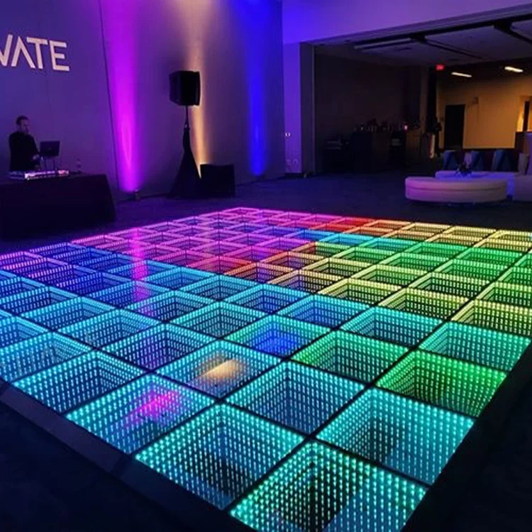 Magnet outdoor/indoor 3d dance floor panels 50x50cm dj lights beautiful effects