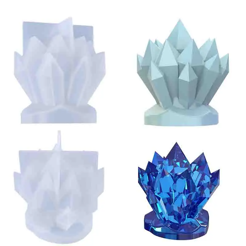 Wholesale Silicone Candle Molds Crystal Cluster Silicon Mold Candle Resin Molds Jewellery Silicone