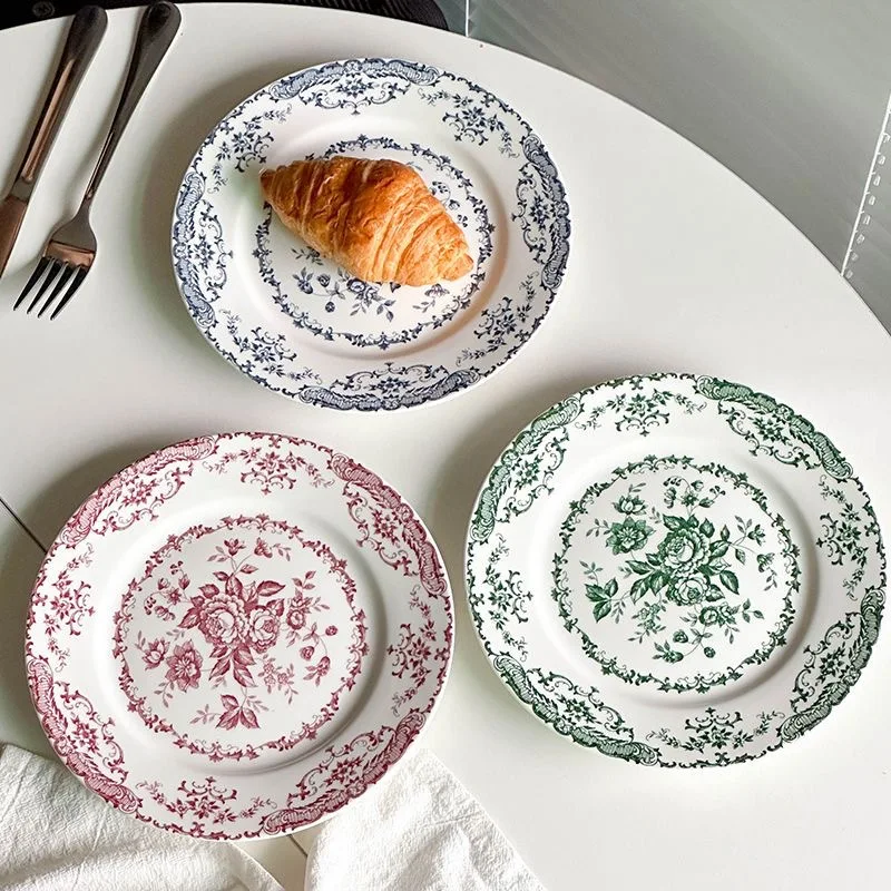 Exquisite Ceramic Plate Round Plate Dish Plates for Restaurant 11 Inches