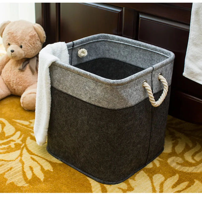 Felt large storage basket toy sundry storage basket