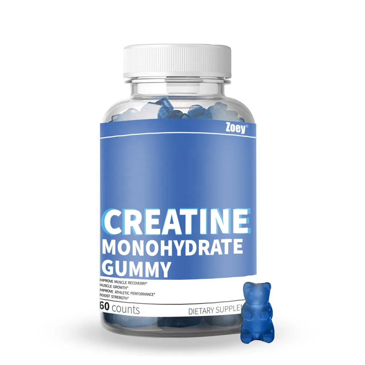 Private Label Creatine Monohydrate Gummy Muscle Building Supplements For Pre Workout for Women and Men