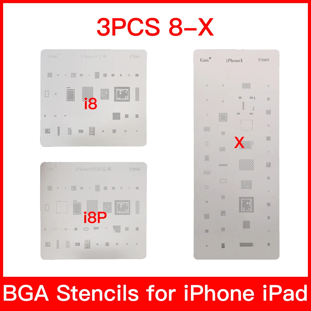 19 шт. полный набор микросхема BGA трафарет наборы для iPhone XS MAX XR 8p 7 6 s Plus SE 5S 5C 5 4S iPad высокого