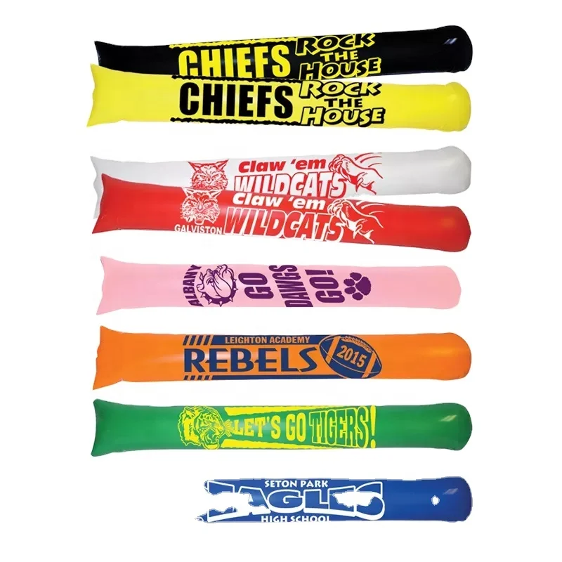 Inflatable stick, PVC inflatable cheering noise maker Hand Waving Advertising Inflatable Clapper Stick