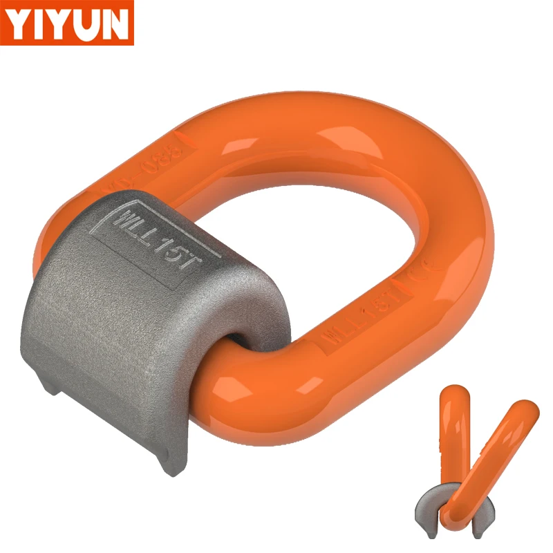 Industrial heavy loads lifting D ring /Grade 80 Spring Loaded Lashing Ring
