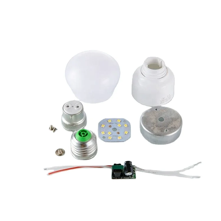 manufacturing e27 5w 7w 9w 12w aluminum led lamp bulb light skd parts