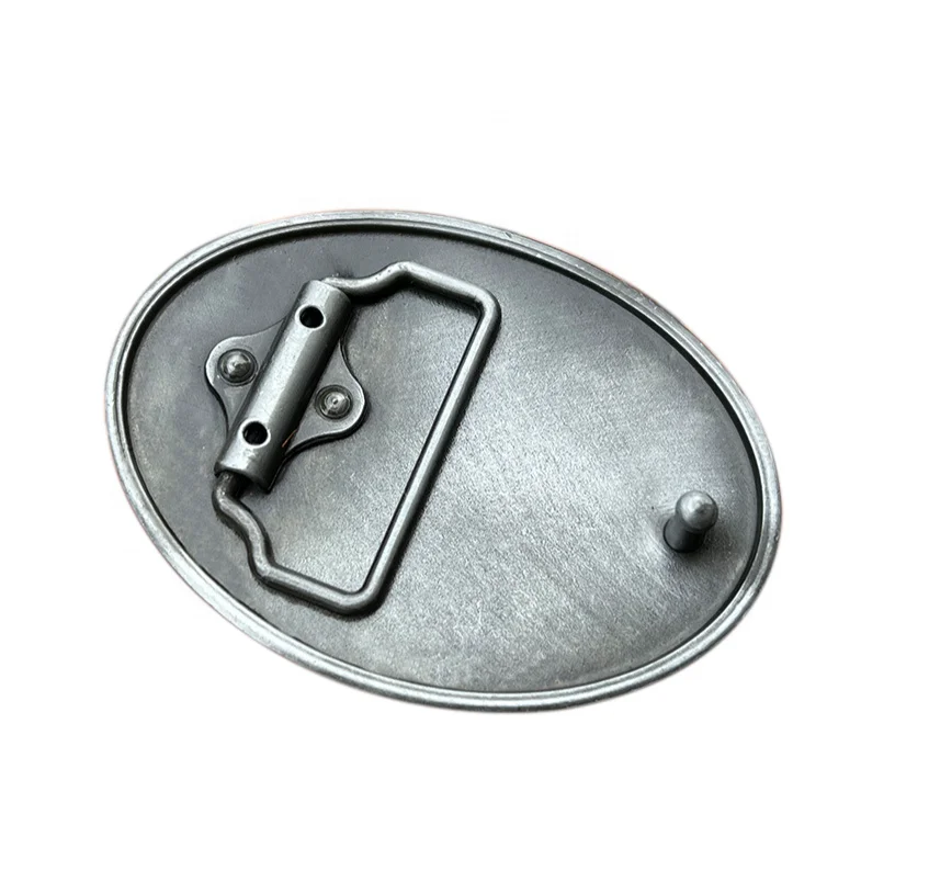 Customized 40mm Flying Eagle Smooth Buckle Premium Double Horse Western Jeans Bags 3D Logo Zinc Alloy Steel Customized Buckle