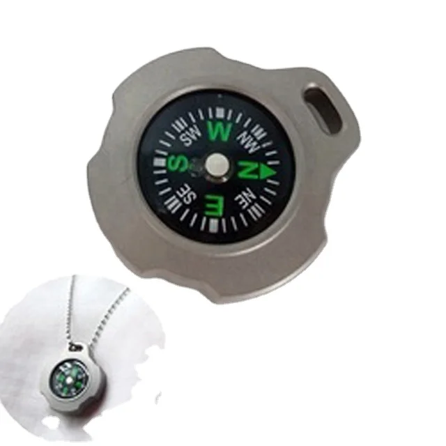 JXT High Sensitivity EDC Compass Mechanical Instrument Titanium Compass for Outdoor Hiking