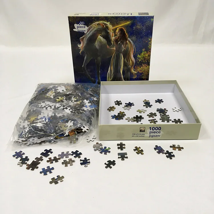 Wholesale Custom Adults High Quality Games 1000pcs Jigsaw Puzzle adult puzzle gamesblank puzzle