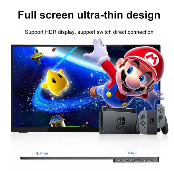  Улучшенный 2021 дюймовый 13 3 P FHD HDR FreeSync тонкий USB-C портативный дисплей с подставкой Type-C Mini HDMI колонки для ноутбука