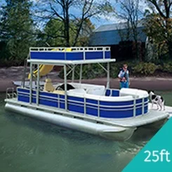 28ft 300HP Tritoon Pontoon Boat With Bathroom For Sale