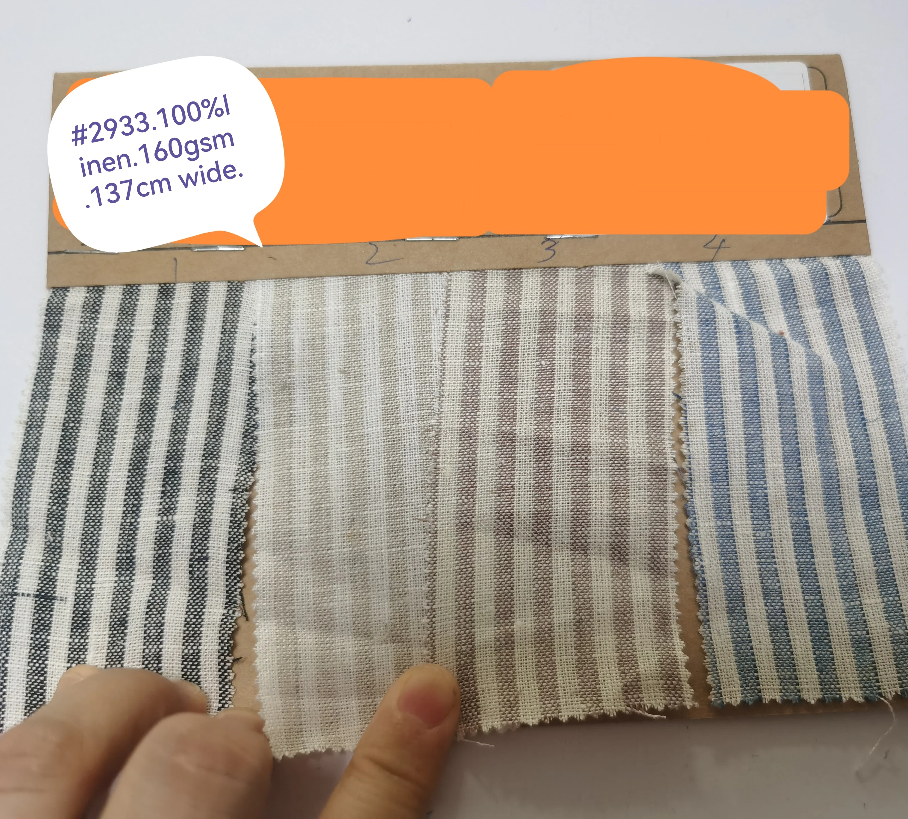 stripes linen fabric or solid color linen fabric with stone washing  for wholesale or doing shirts
