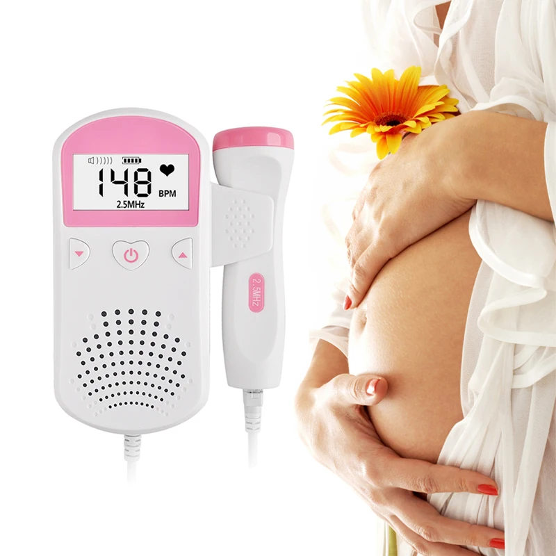 Home Use Pregnant Doppler Baby Heart Rate Monitor Cardiotocograph Fetal Monitor Machine Ultrasound Baby Heartbeat Rate Detector