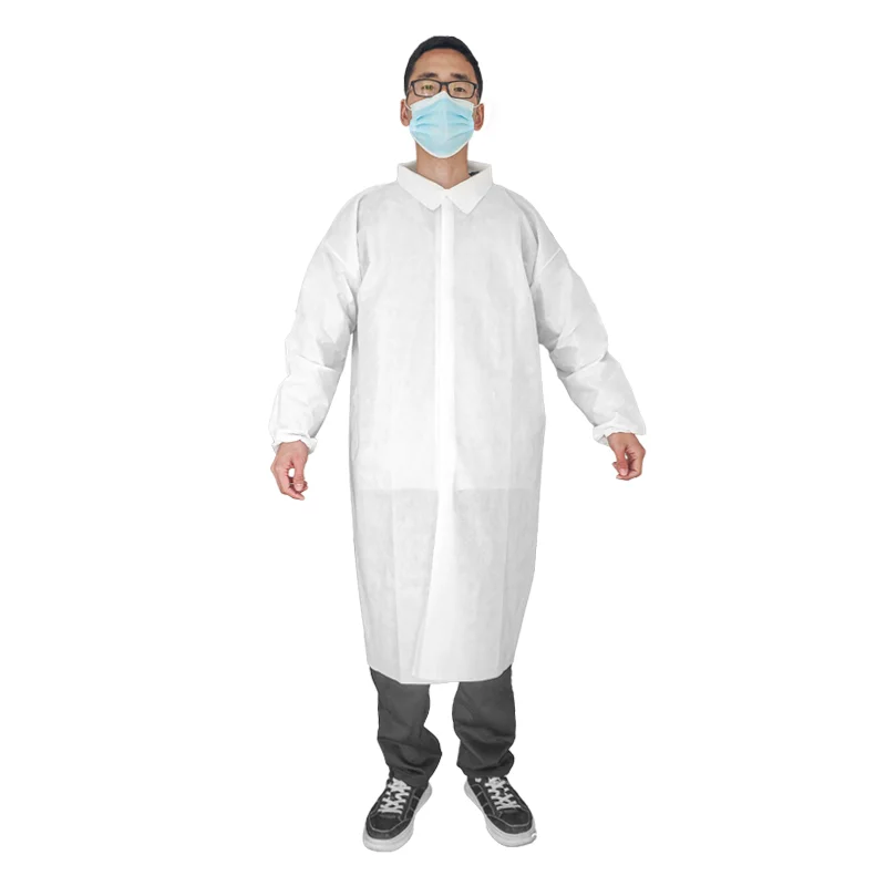 Disposable visiting coat Nonwoven PP/SMS lab coat Multiple Colors Available Real Factory