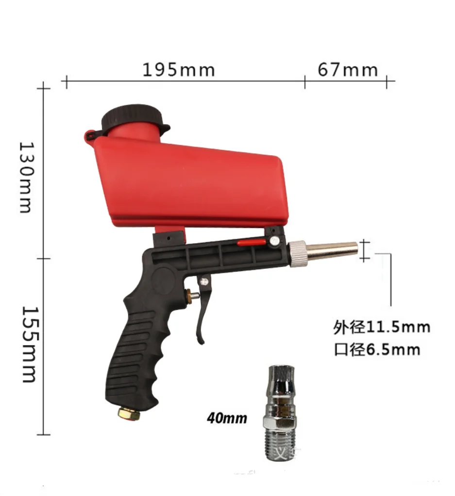 Abrasive Blasting Handheld Pneumatic Anti-Rust Sandblaster Protection Sand Gravity Sandblasting Gun Mini Air Tools