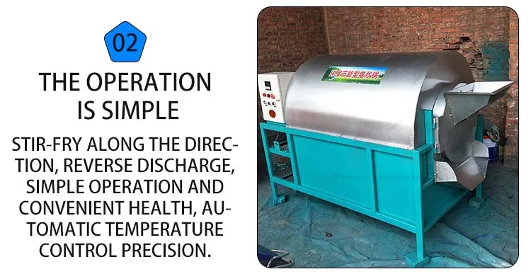 Pakistan Small Pine Nut Cashew Toaster Groundnut Sunflower Seeds Peanut Roaster Machinery Cocoa Bean Roasting Machine