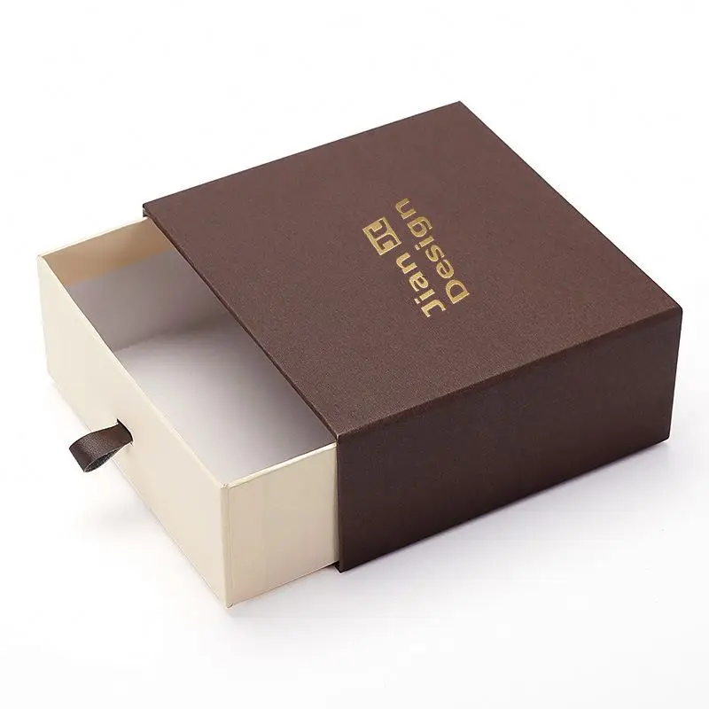 Custom Small Luxury Slide Box Packaging  Rigid Cardboard Drawer Box For jewelry
