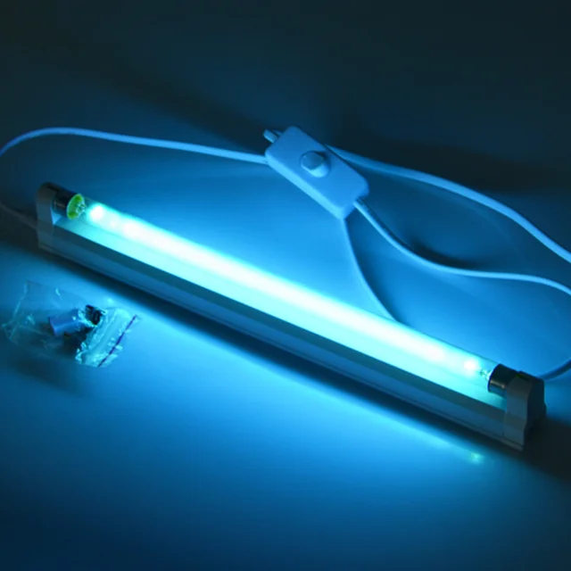 Fluorescent t8 uv tube lights integrated 254nm with/without ozone blue glass uvc t8 uv tube lamps lights