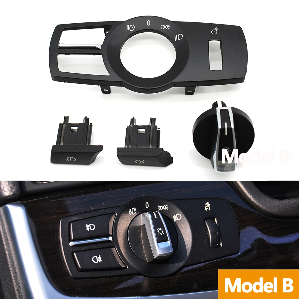 Head Lamp Rotary Button Headlight Switch Cover Panel For BMW 5 Series 5GT 6S 7S X3 X4 F02 F10 F11 F07 F06 F25 F26 61316803965